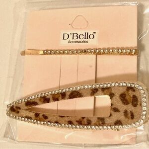 D’Bello Hair Clip Accessories Leopard Print Hair Set